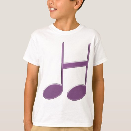 音符から作成される英国の手紙"H" Tシャツ (正面)