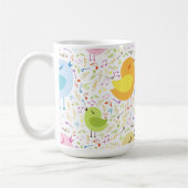 音符で鳥を歌うパーソナライズされたマグカップ コーヒーマグカップ (左)