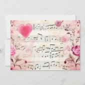 音符とバラヴィンテージデザイン シーズンカード (裏面)