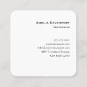 音符とバラヴィンテージデザイン スクエア名刺 (裏面)