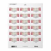 音符とバラヴィンテージデザイン ラベル (フルシート)