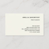 音符とバラヴィンテージデザイン 名刺 (裏面)