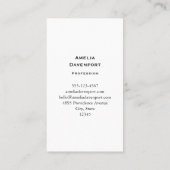 音符とバラヴィンテージデザイン 名刺 (裏面)