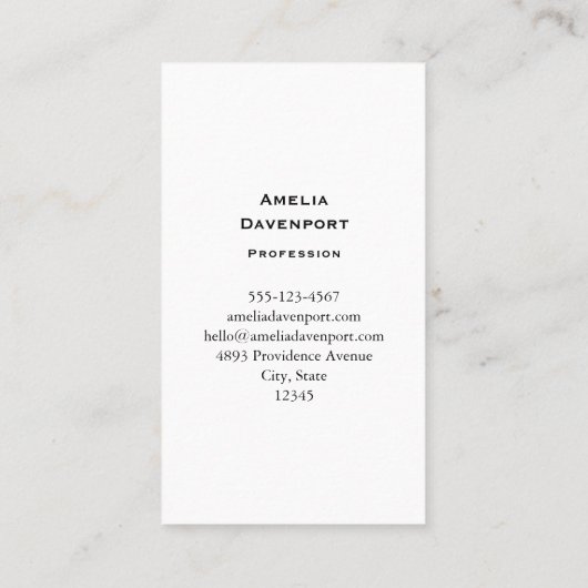 音符とバラヴィンテージデザイン 名刺 (裏面)