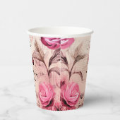 音符とバラヴィンテージデザイン 紙コップ (右)