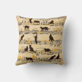 音符と子猫 クッション (裏面)
