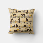 音符と子猫 クッション (正面)