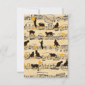 音符と子猫 サンキューカード (裏面)