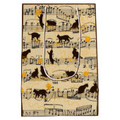 音符と子猫 ミディアムペーパーバッグ (裏面)