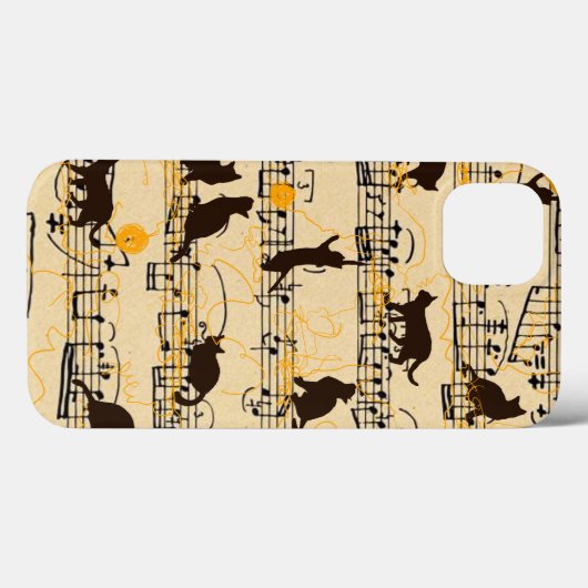 音符と子猫 Case-Mate iPhoneケース (裏面 (横))