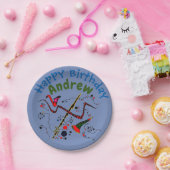 音符と楽器 ペーパープレート (パーティー)