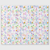 音符と泡 ラッピングペーパー (フラット)