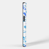 音符と記号パターンblue.b白 Case-Mate iPhoneケース (裏面 / 右)