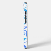 音符と記号パターンblue.b白 Case-Mate iPhoneケース (裏面 / 左)