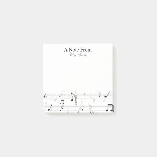 音符のお洒落ミュージシャン ポストイット (正面)