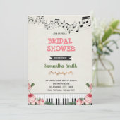音符のウェディングシャワー招待状 招待状 (スタンド正面)