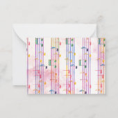 音符のカラフルミュージシャン ノートカード (裏面)