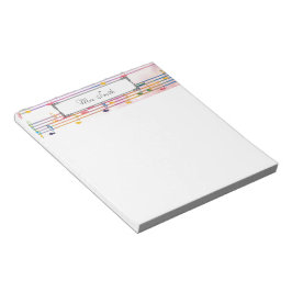 音符のカラフルミュージシャン ノートパッド