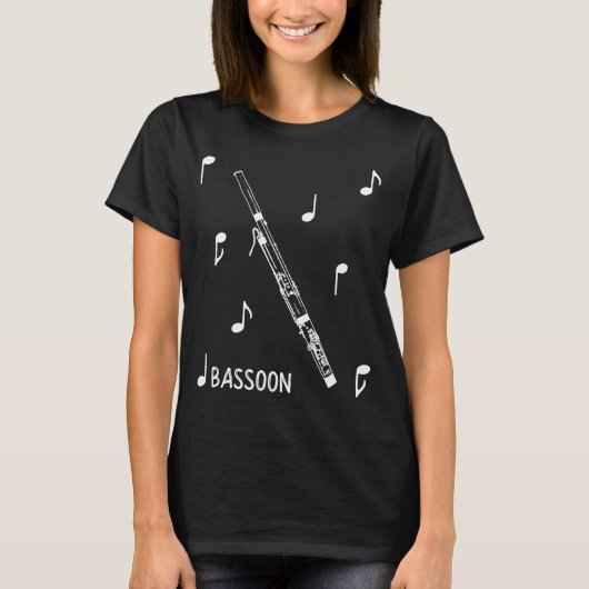 音符のバスーン Tシャツ (正面)