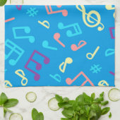 音符のパターン キッチンタオル (折り畳み)