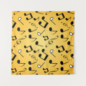 音符のパターン タペストリー (正面(横))