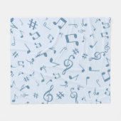 音符のパターン フリースブランケット (正面(横))