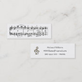 音符のプロフィールカード スキニー名刺 (正面/裏面)