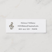 音符のプロフィールカード スキニー名刺 (裏面)