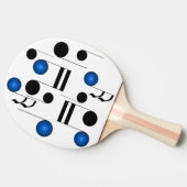 音符のミュージシャン音楽卓球のギア 卓球ラケット (横)