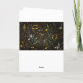 音符のメロディーの星明かりの夜ブランクNotecard カード (裏面)