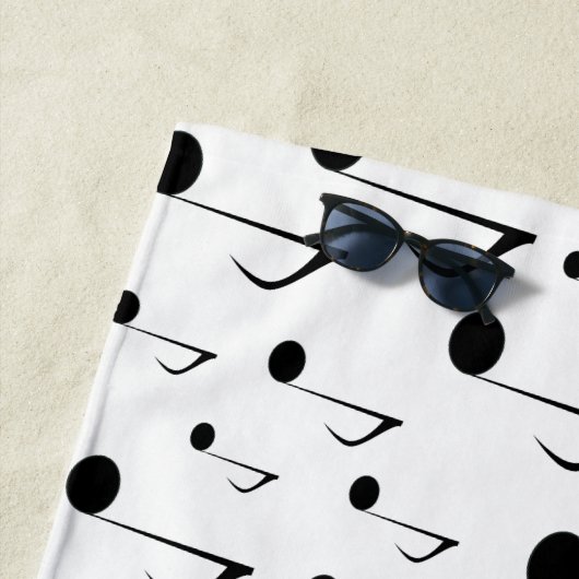 音符の多く ビーチタオル (インサイチュ)