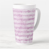 音符の水色 カフェラテマグ (右アングル)