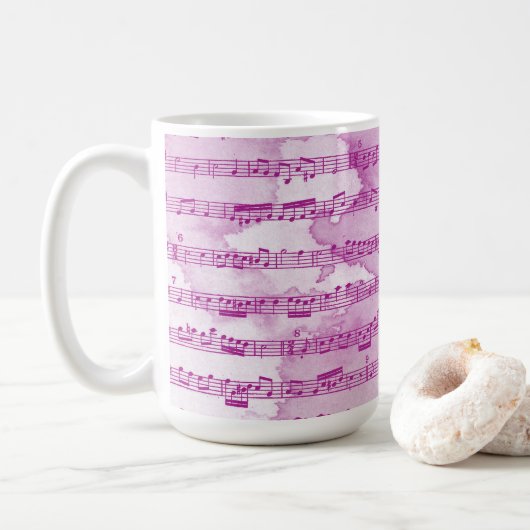 音符の水色 コーヒーマグカップ (ドーナツ)