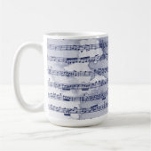 音符の水色 コーヒーマグカップ (左)