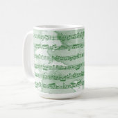 音符の水色 コーヒーマグカップ (正面左)