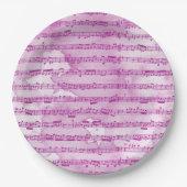 音符の水色 ペーパープレート (正面)