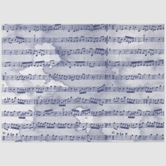 音符の水色 薄葉紙 (正面)