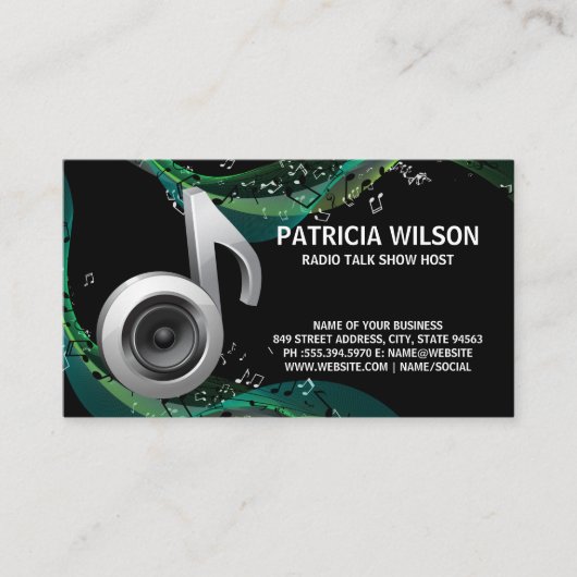 音符の背景 | サブウーファーの名刺 名刺 (正面)