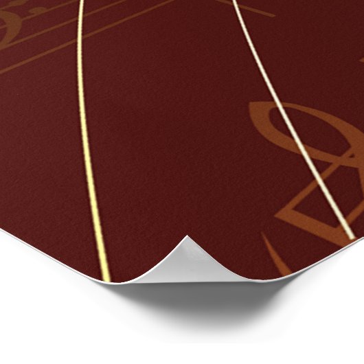 音符の背景 ポスター (角)