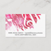 音符の背景 |ミュージシャン 名刺 (裏面)