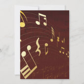 音符の背景 招待状 (正面)