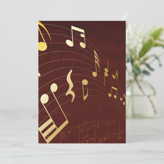 音符の背景 招待状 (スタンド正面)