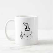 音符の#1パパ コーヒーマグカップ (左)