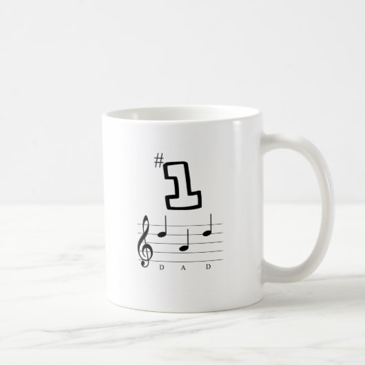 音符の#1パパ コーヒーマグカップ (右)