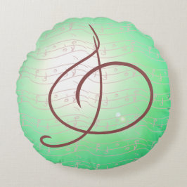 音符はターコイズ音楽ミュージシャンを置きます ラウンドクッション