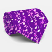 音符は-数々のなすみれ色の紫色を印刷します ネクタイ (ロール)