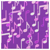 音符は-数々のなすみれ色の紫色を印刷します ファブリック (クローズアップ)