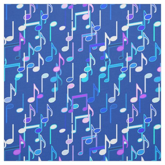 音符は-数々のな藍色を印刷します ファブリック (見本)