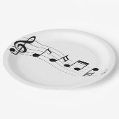 音符カスタマイズパーティープレート ペーパープレート (アングル)