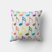 音符カラフルのパターン クッション (裏面)